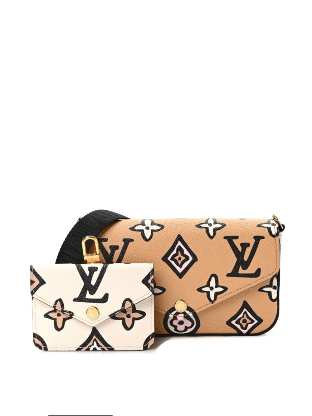 LOUIS VUITTON Monogram Wild At Heart Felicie Strap & Go Arizona Creme